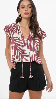 Greylin Trixxie Flutter Sleeve Blouse