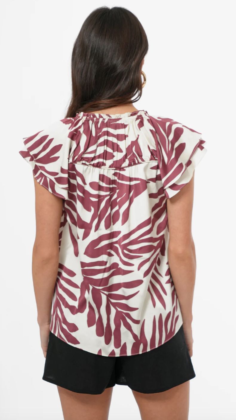 Greylin Trixxie Flutter Sleeve Blouse