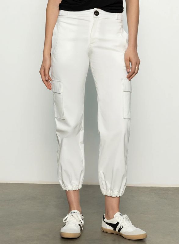 Sanctuary Take Over Jogger Mid-Rise Pant Bleached White