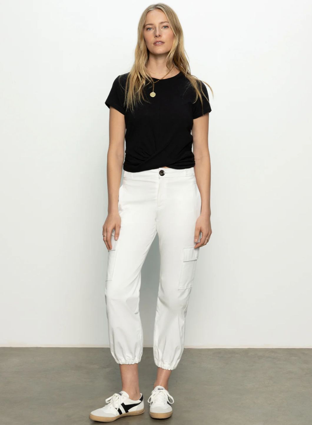Sanctuary Take Over Jogger Mid-Rise Pant Bleached White