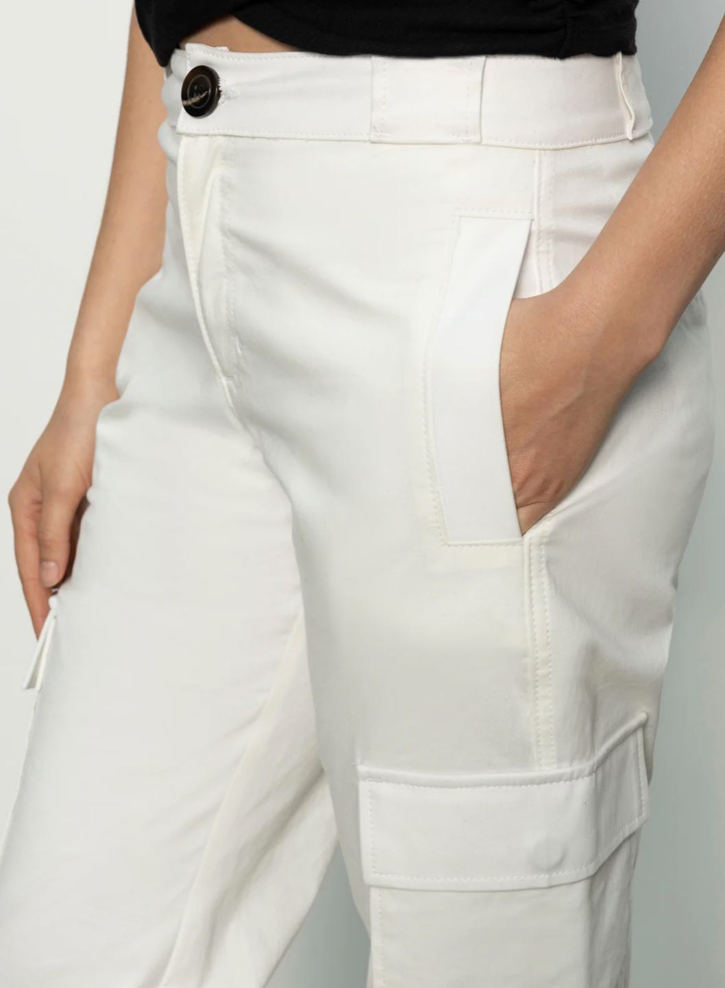 Sanctuary Take Over Jogger Mid-Rise Pant Bleached White