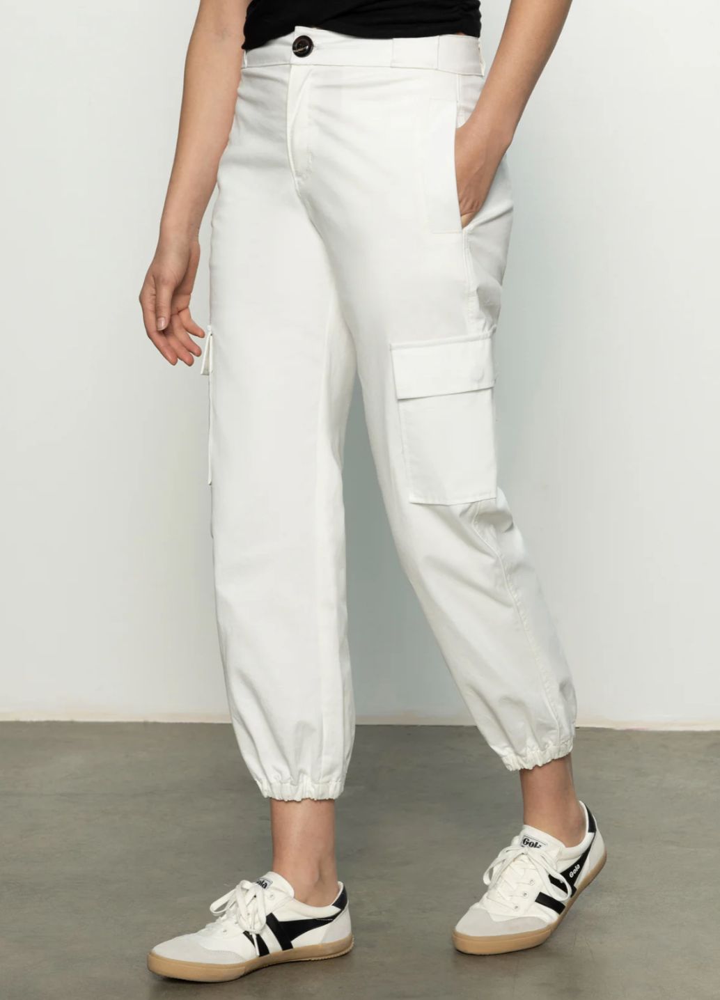 Sanctuary Take Over Jogger Mid-Rise Pant Bleached White