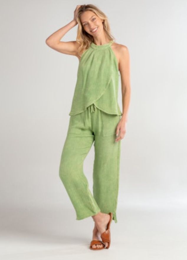 Red Haute Tulip Halter Tank