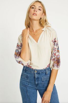 Caballero - Zara Woodblock Bloom Top