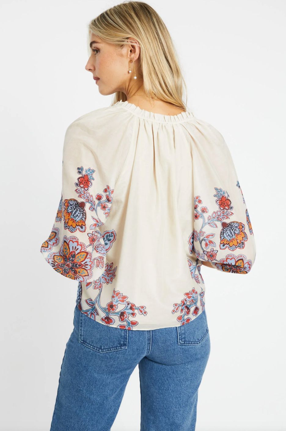 Caballero - Zara Woodblock Bloom Top