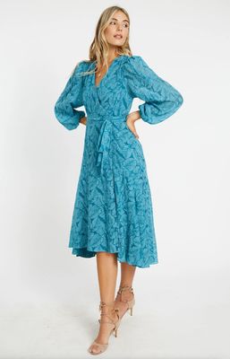 Caballero - Moon Teal Leaf Burnout Maxi