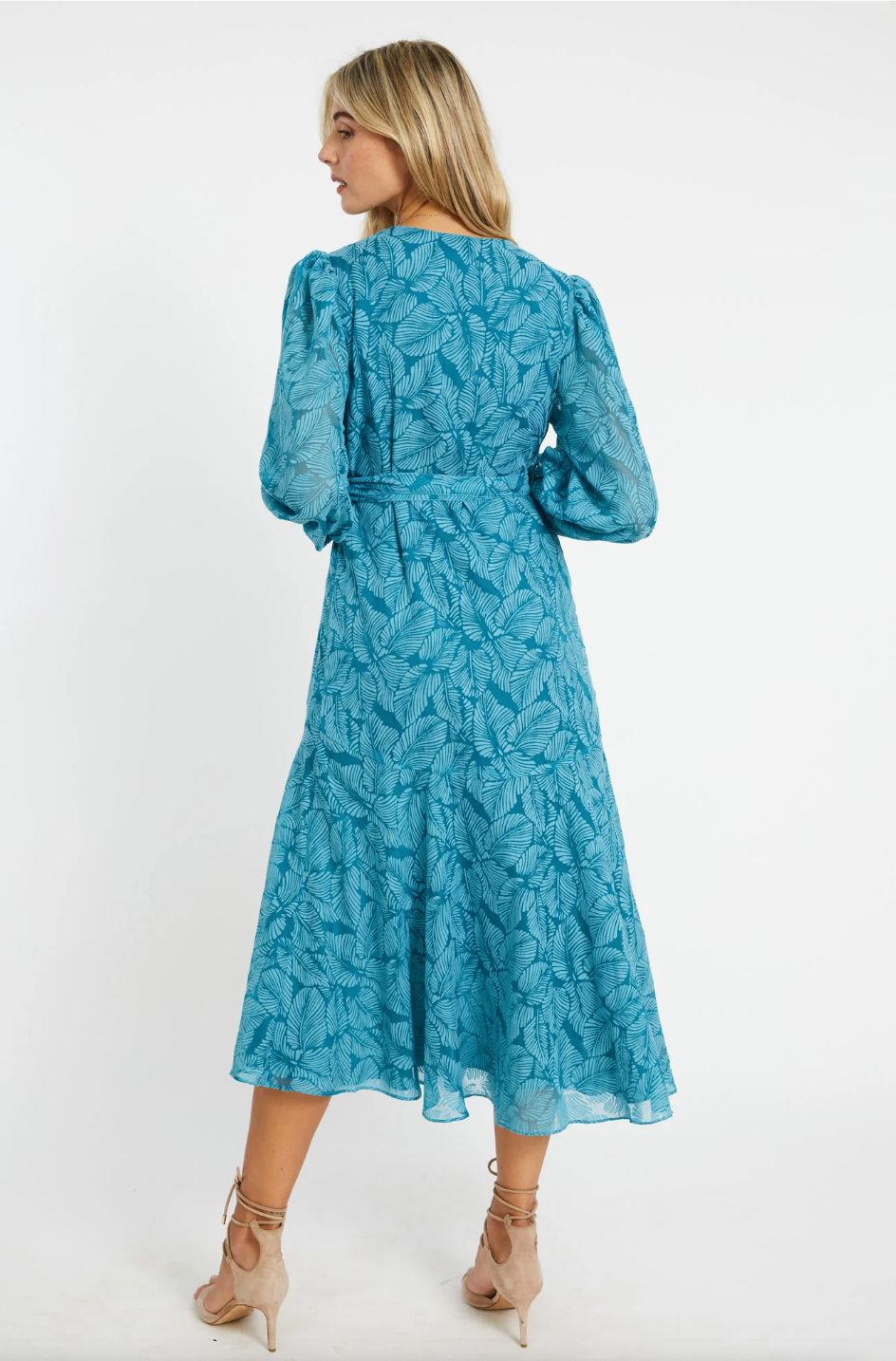 Caballero - Moon Teal Leaf Burnout Maxi