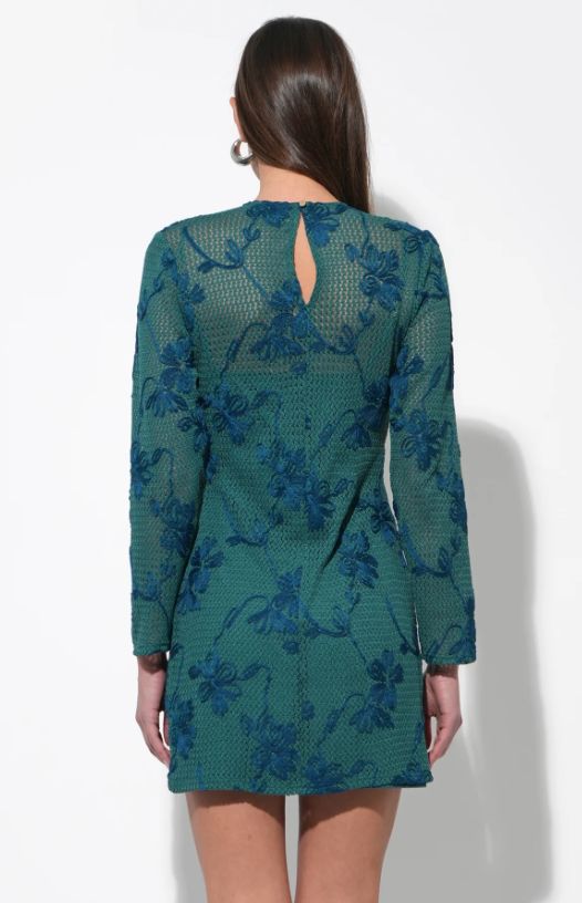 Adelyn Rae Cheryl Crochet Lace Mini Dress