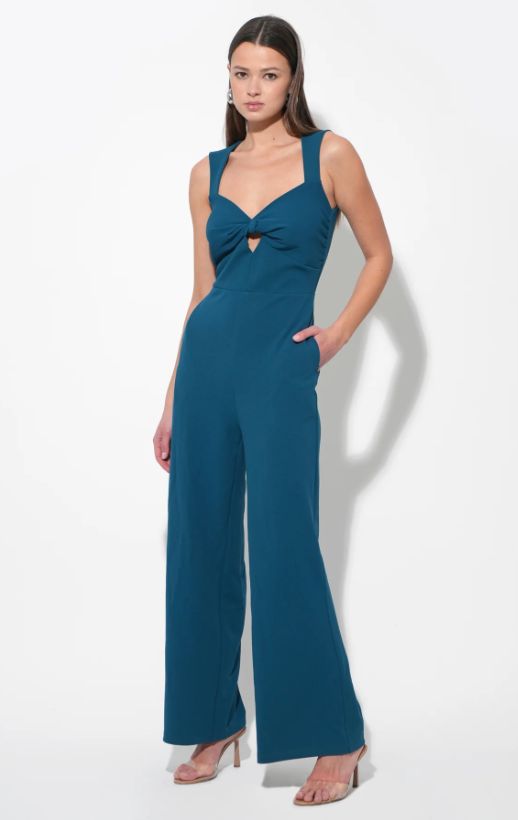 Adelyn Rae Frina Knit Sweetheart Jumpsuit