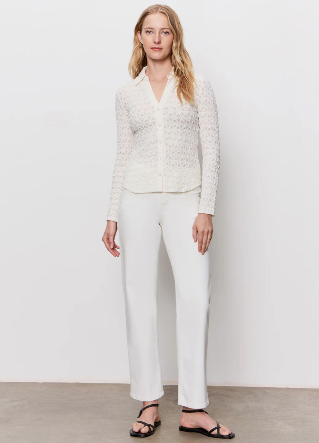 Sanctuary Dreamgirl Lace Button Up Top