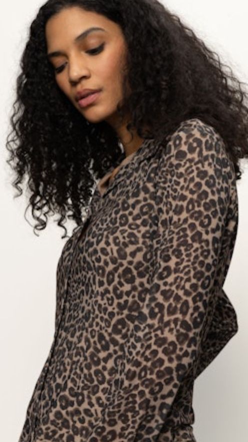 Sanctuary Fitted Mesh Button Down Top