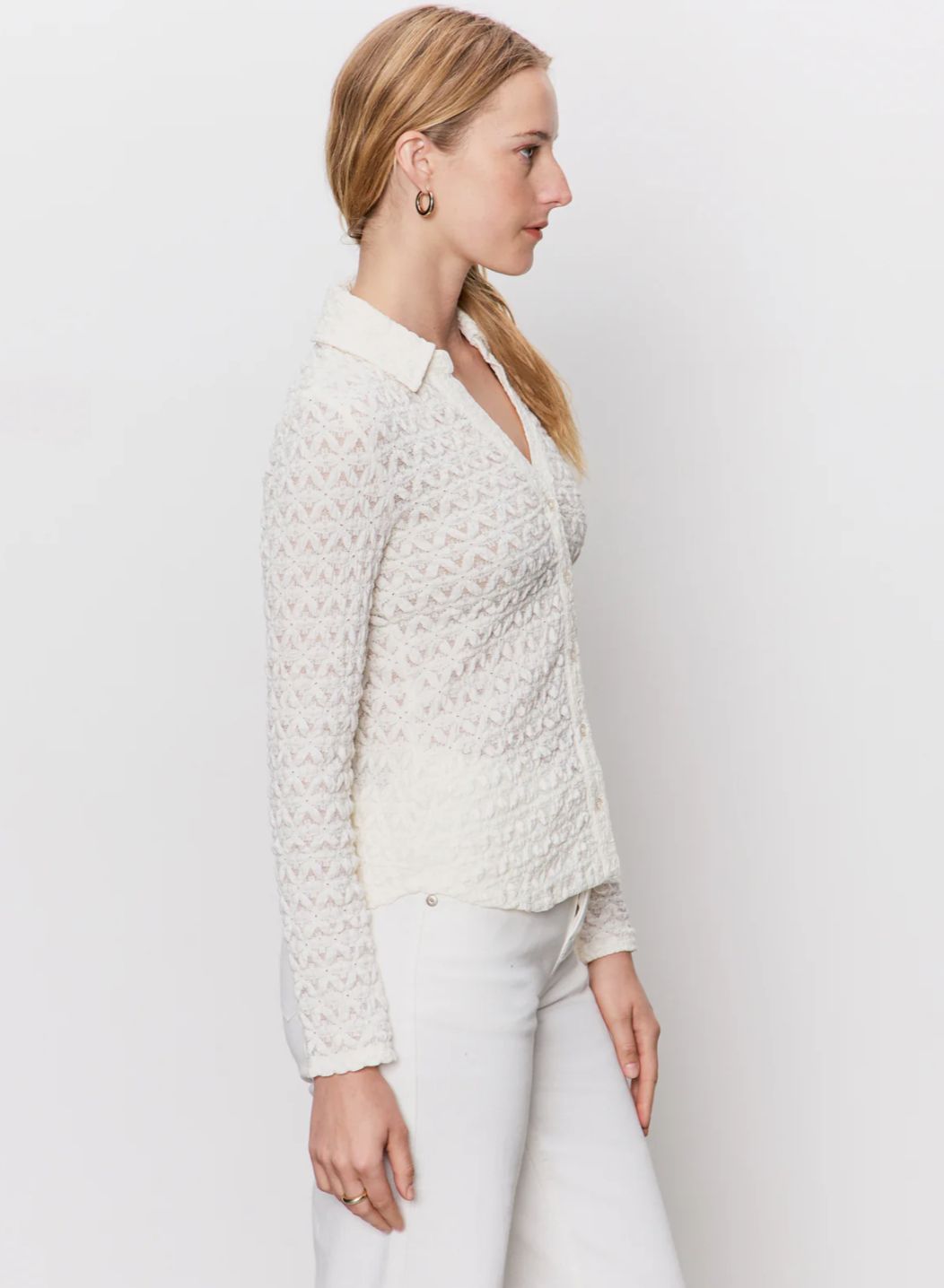 Sanctuary Dreamgirl Lace Button Up Top