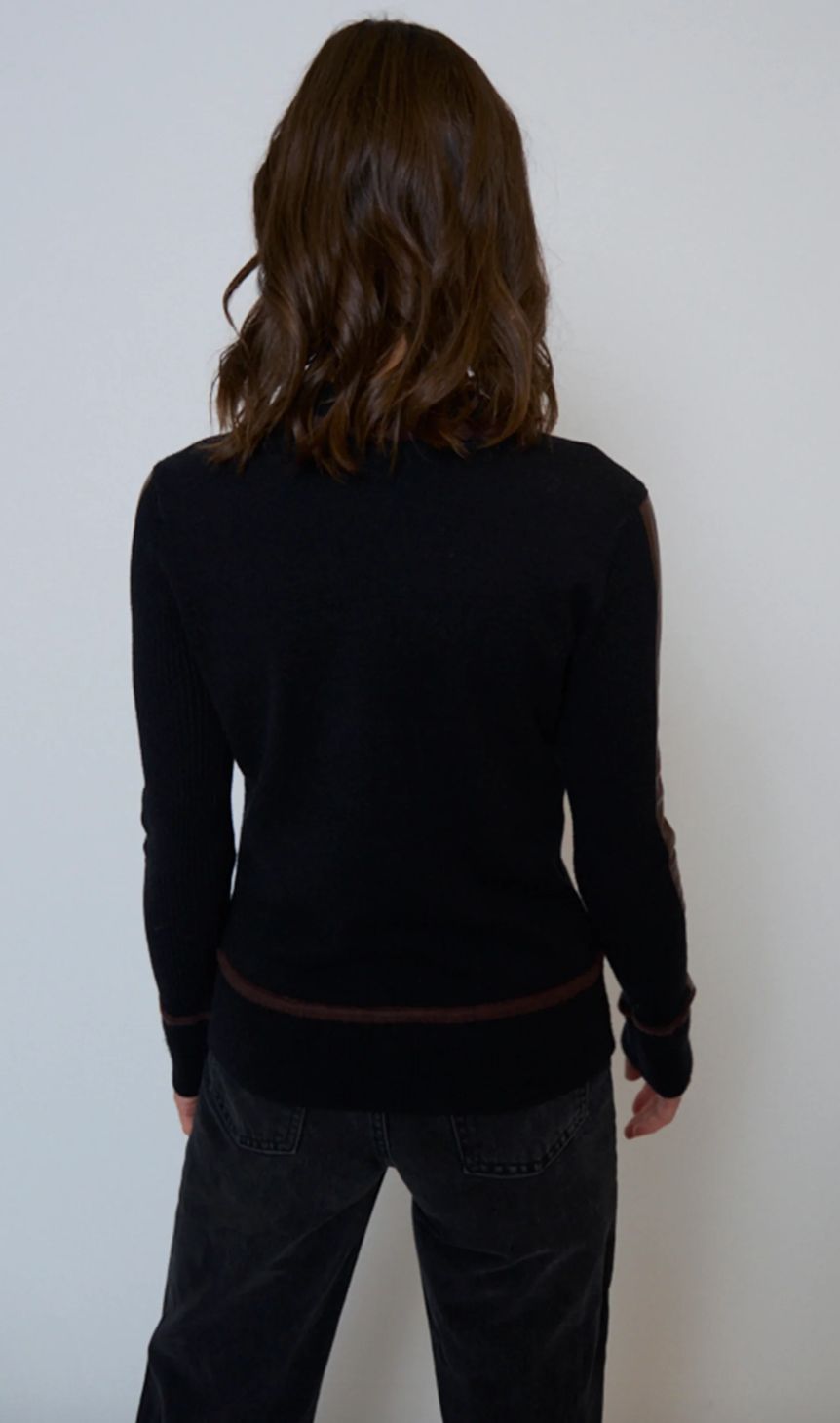 Central Park West Atlas Vegan Leather Accent Crew
