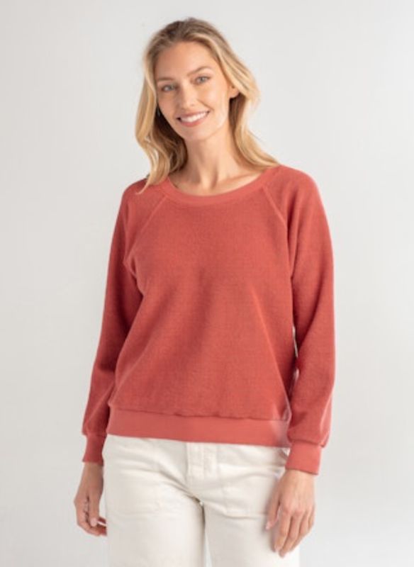 Red Haute Crew Neck Long Sleeve
