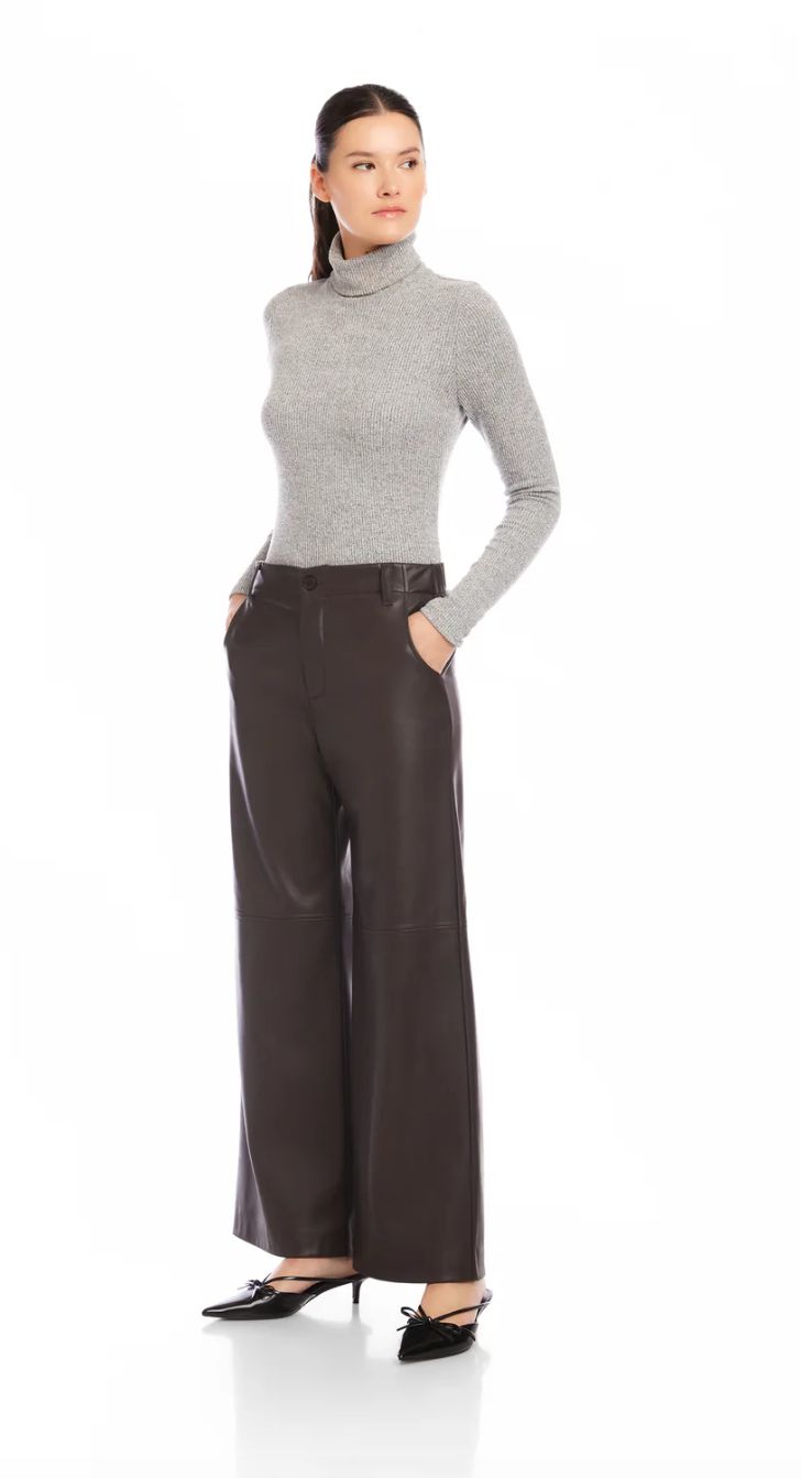 Fifteen Twenty Lara Faux Leather Wide-Leg Pants