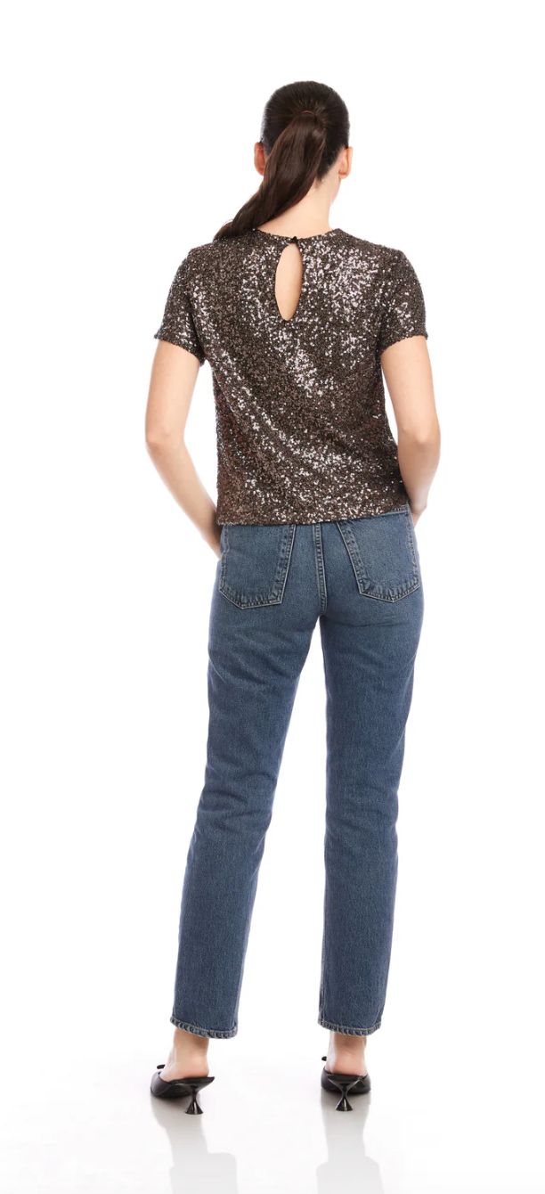 Fifteen Twenty Stacey Sequin Top