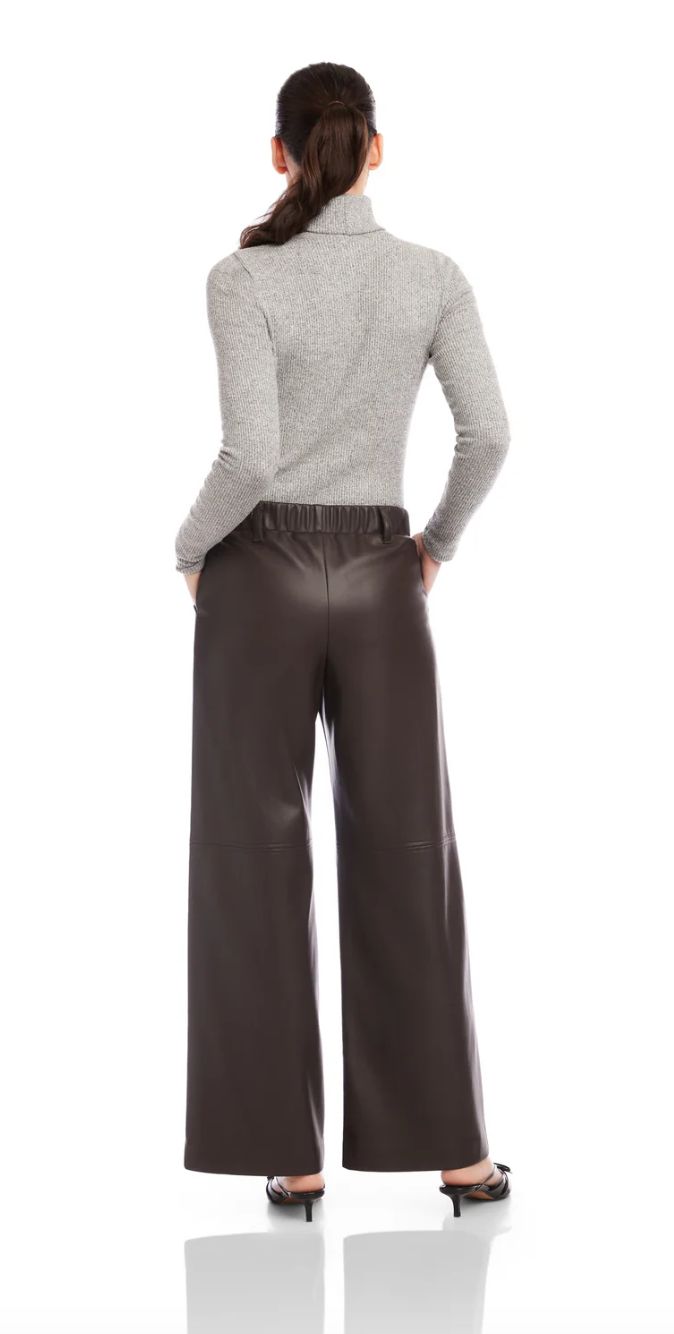 Fifteen Twenty Lara Faux Leather Wide-Leg Pants