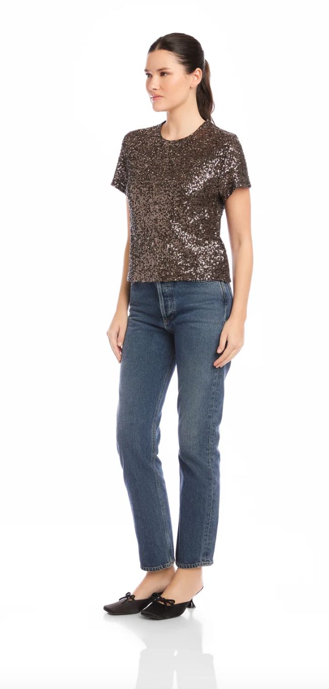 Fifteen Twenty Stacey Sequin Top