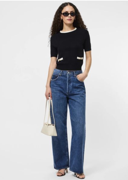 French Connection Babysoft Short Sleeve Top