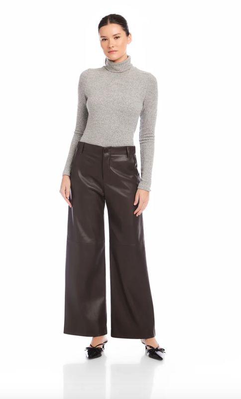 Fifteen Twenty Lara Faux Leather Wide-Leg Pants