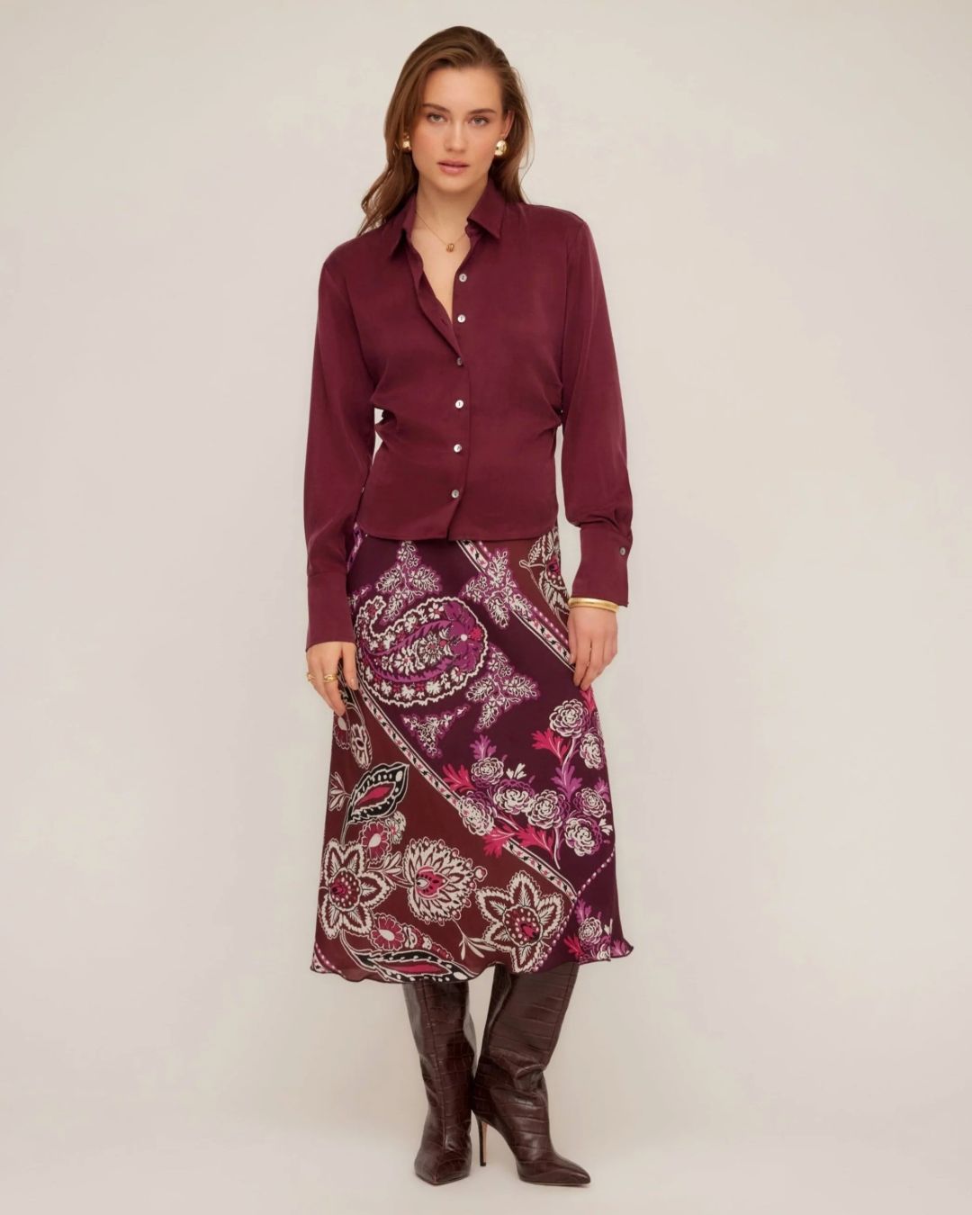 Fifteen Twenty Tawnie Side-Pleat Shirt