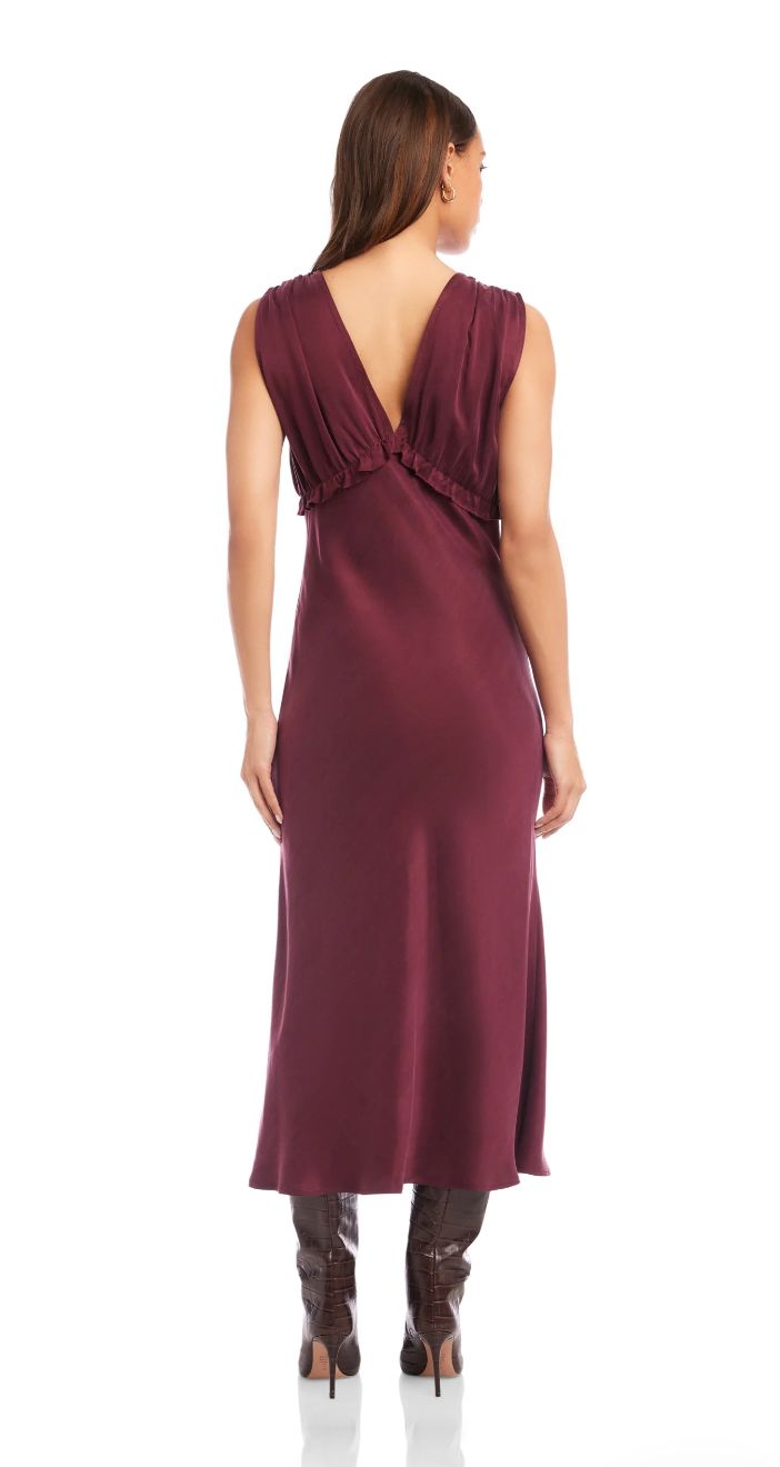 Fifteen Twenty Cierra Ruffle Detail Midi Dress