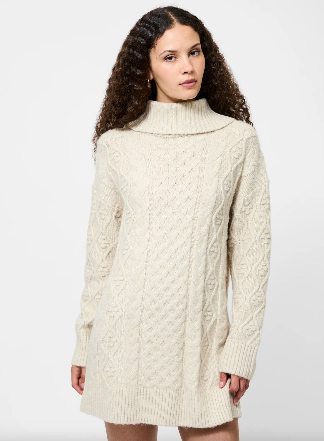French Connection Makira Knit Turtleneck Mini Dress