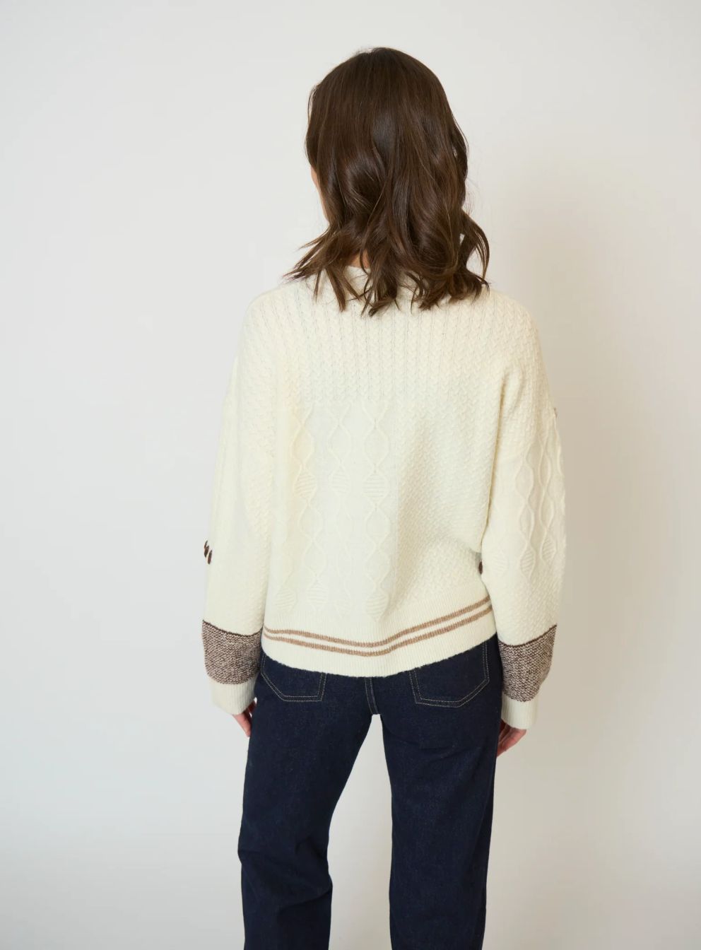 Central Park West - Patchwork Cropped Sweater