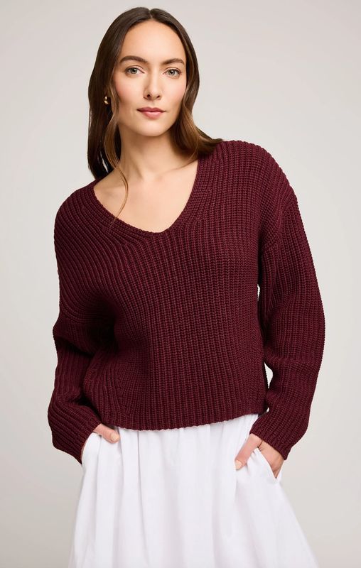 Gentle Fawn Spencer V-Neck Knit Sweater