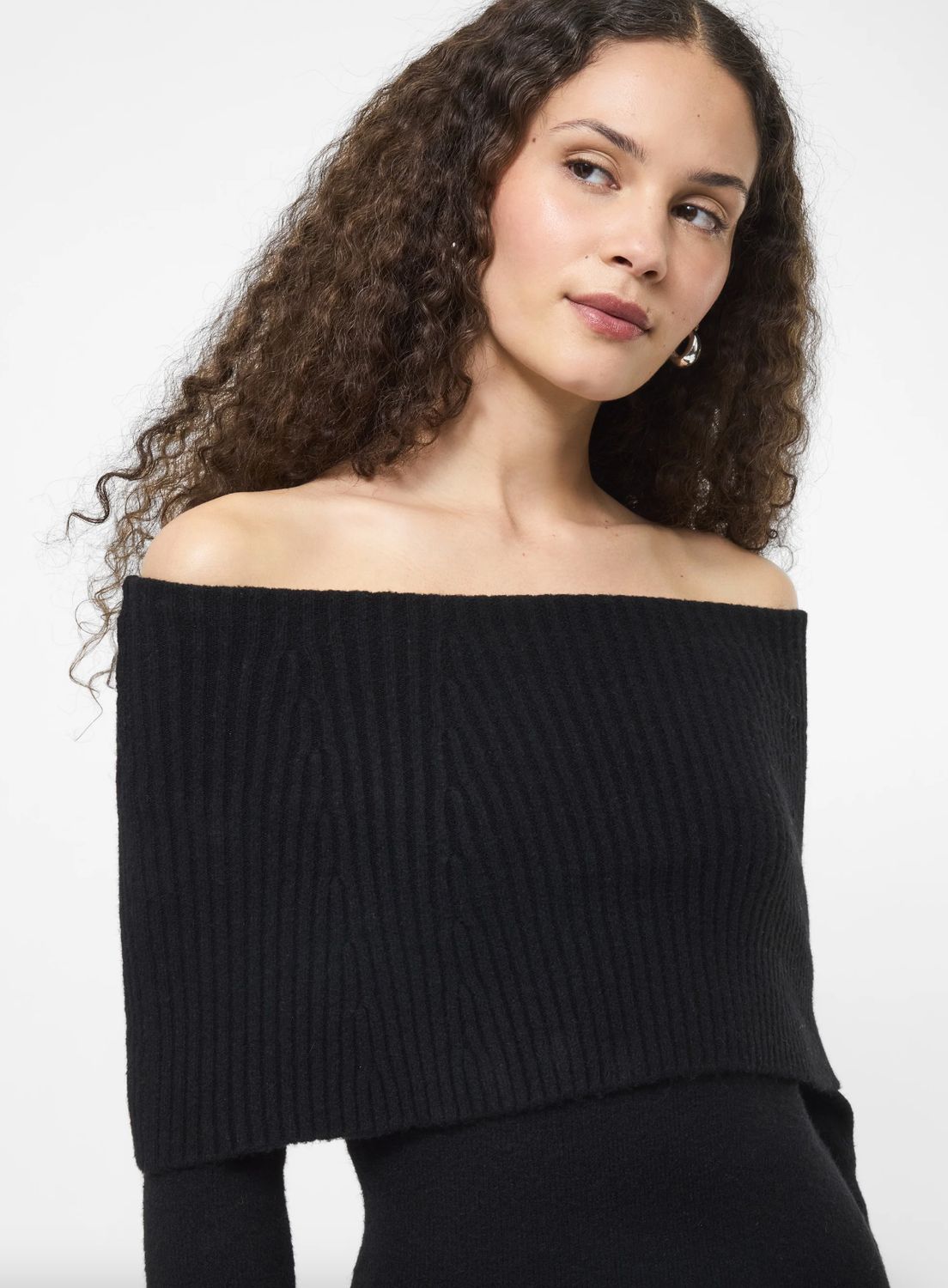 French Connection Emilia Knit Off Shoulder Dress