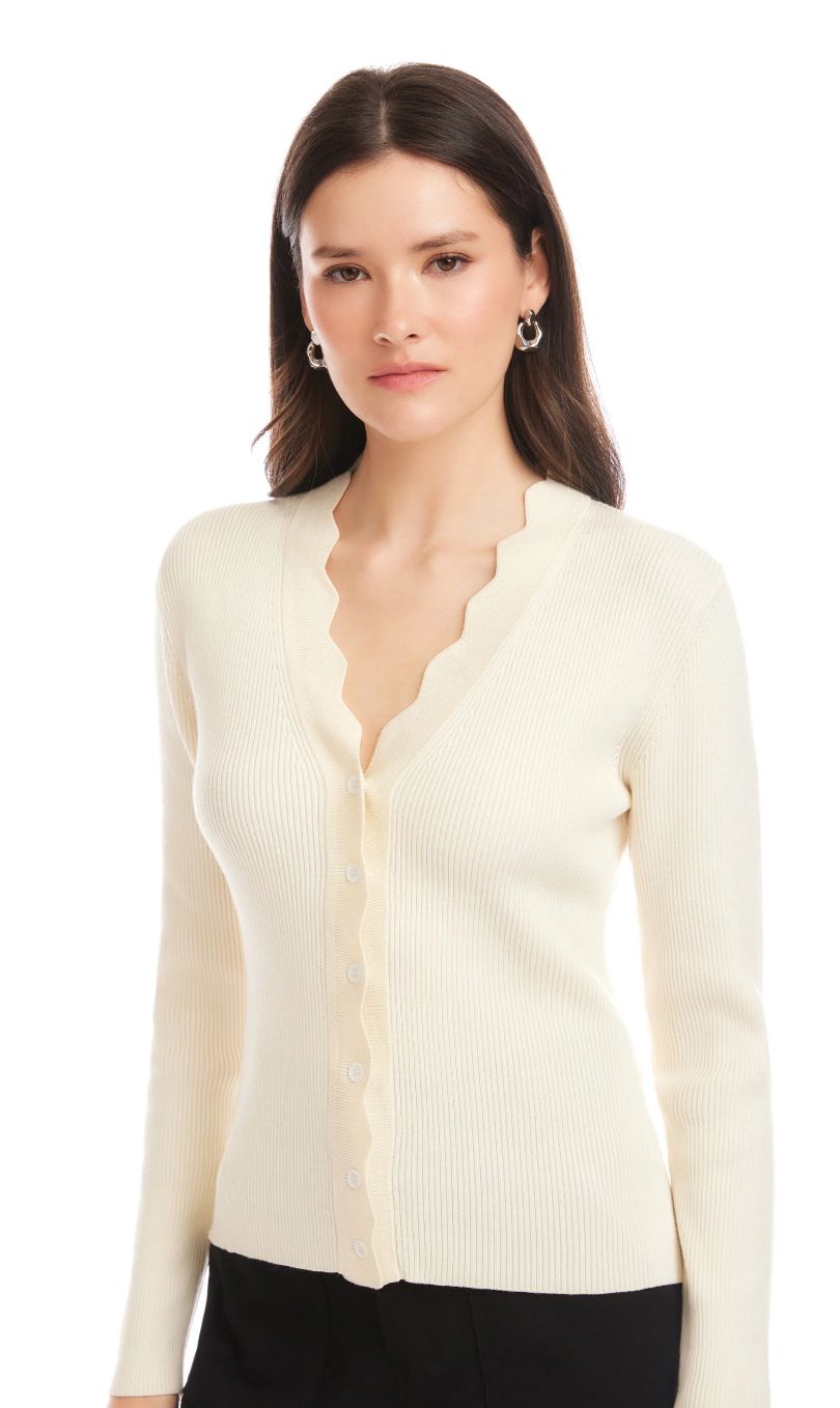Fifteen Twenty Bliss Scallop Edge Cardigan