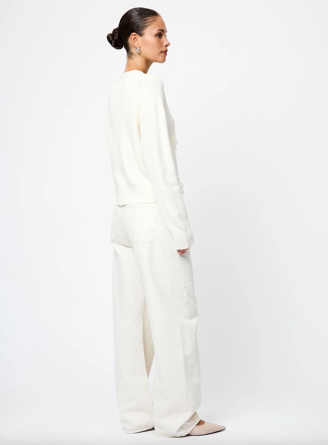 French Connection - Babysoft Pearl Bow Sweater