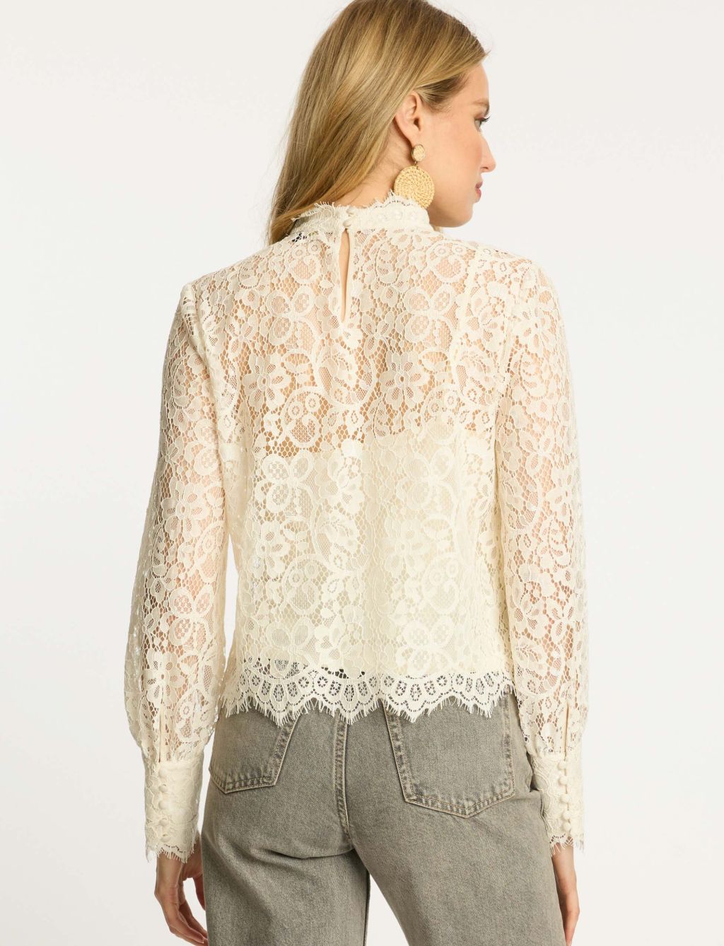 Caballero Serena Top In Antique White Lace