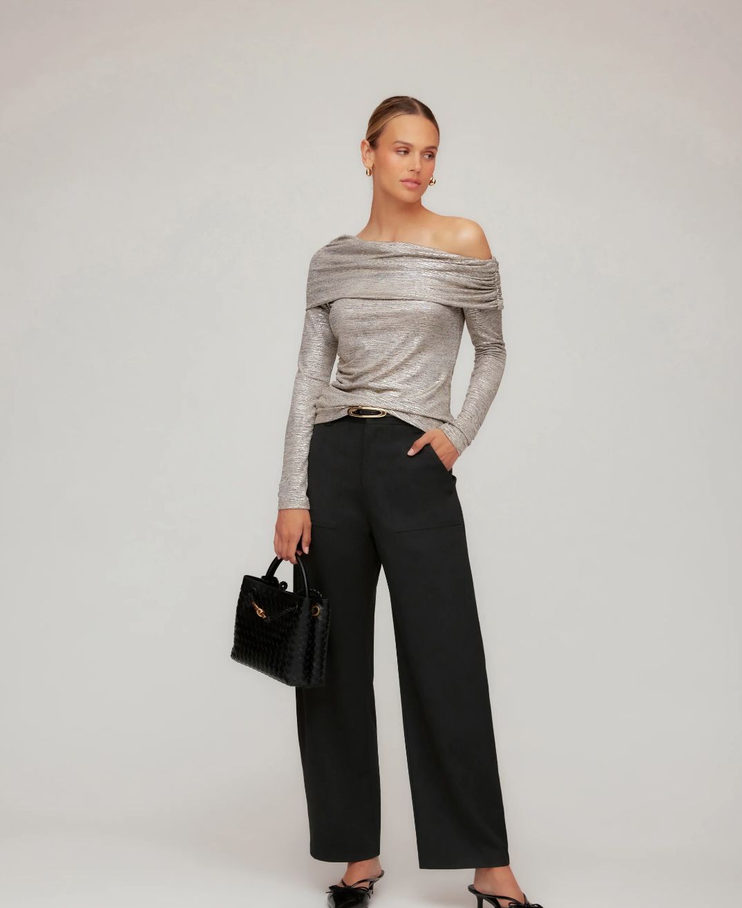 Fifteen Twenty Agnes Asymmetric One-Shoulder Top