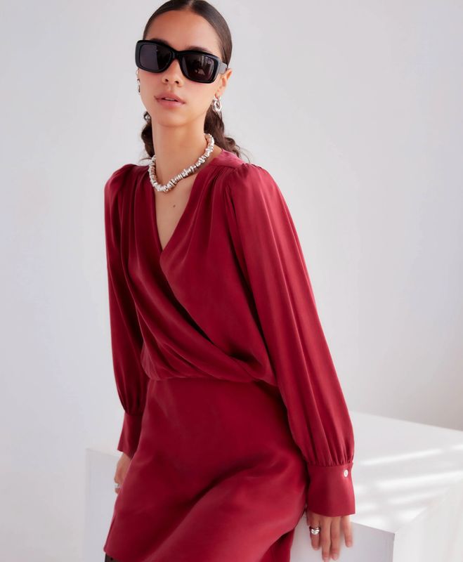 Fifteen Twenty Denise Drape Front Dress