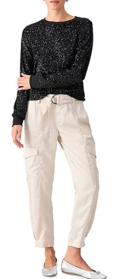 Sanctuary Sparkle Together Crew Neck Long Sleeve Top