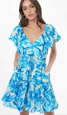 Greylin Loddy Ruffled Mini Dress