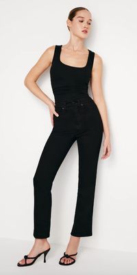 Good American Good Curve Straight Never Fade Jeans