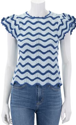 Rails Coen Top In Azure Scallop