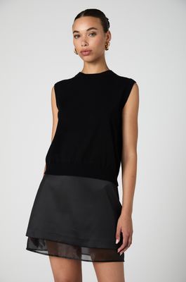 French Connection Structured Satin Mini Skirt