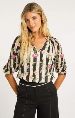 Caballero Zara Stripe Vine Top
