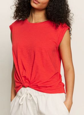 Sanctuary Knotted Muscle Tee Cayenne
