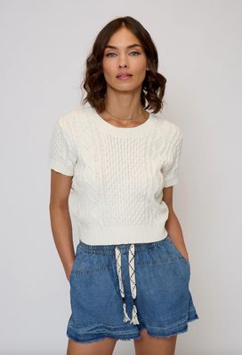 CPW Junie Cable Tee WHITE