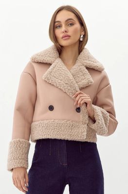 Adelyn Rae Devin Faux Shearling Leather Jacket