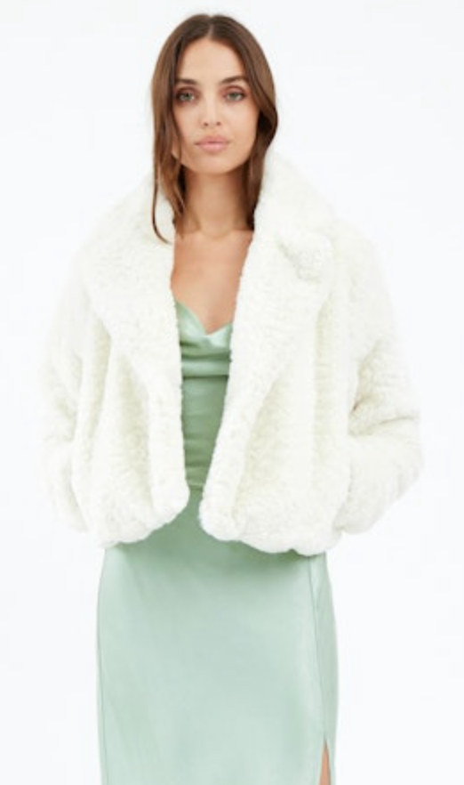 Greylin Roselyn Faux Fur Cropped Coat