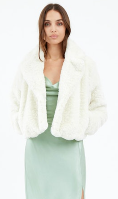 Greylin Roselyn Faux Fur Cropped Coat