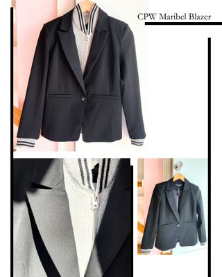 Central Park West Maribel Ponte Blazer With Dickey
