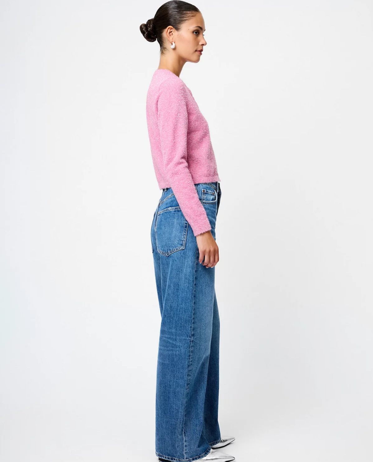 French Connection - Tinsel Knit Slim Cardigan Sweater