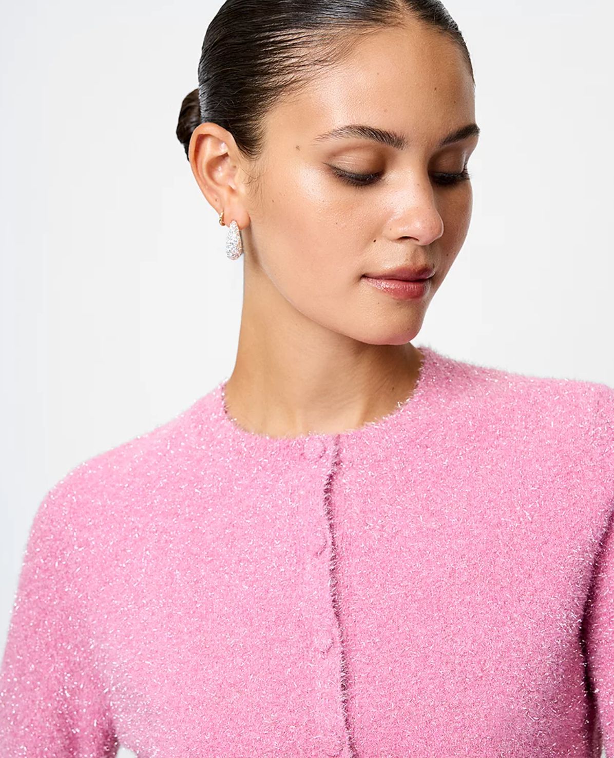 French Connection - Tinsel Knit Slim Cardigan Sweater