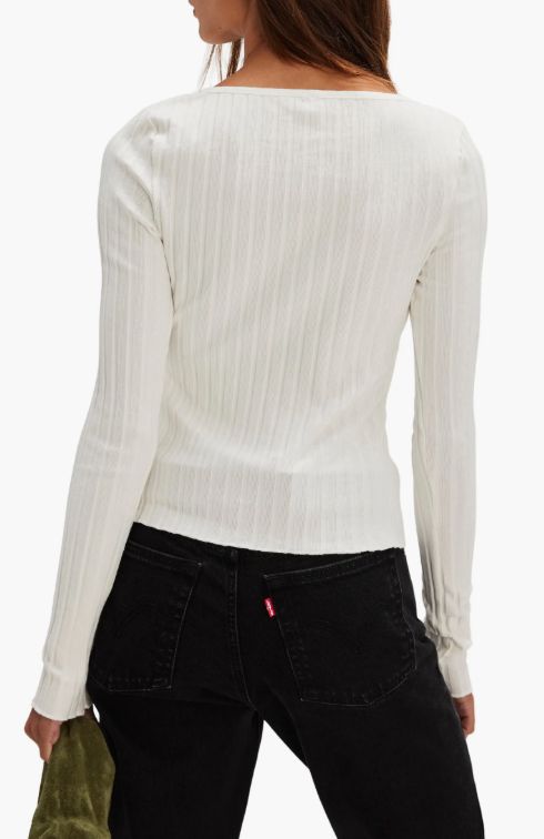 Free People - Tilly Rib Long Sleeve Button-Up Top